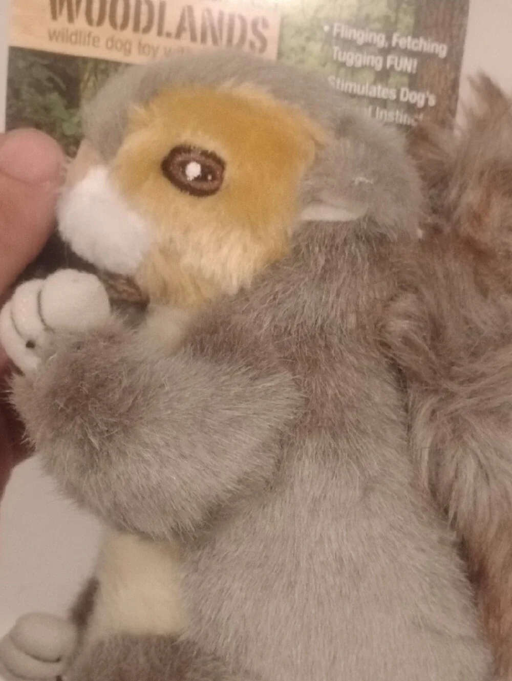 Ruffin' It Woodlands Plush Squirrel Dog Toy - Gray/Brown